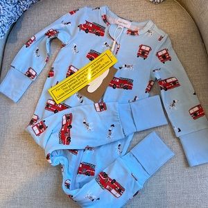 Angel Dear Firetruck Dalmatian Romper Onesie NWT 3-6